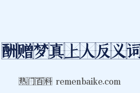 酬赠梦真上人反义词是什么意思的图片
